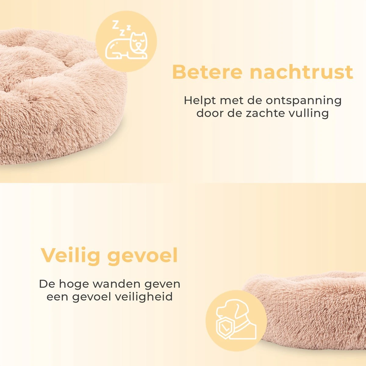 Coooper Donut Hondenmand - Fluffy Hondenmand - 100 Cm - XXL - Wasbaar - Pluche 6 Coooper Donut Hondenmand - Fluffy Hondenmand - 100 Cm - XXL - Wasbaar - Pluche - Afbeelding 6