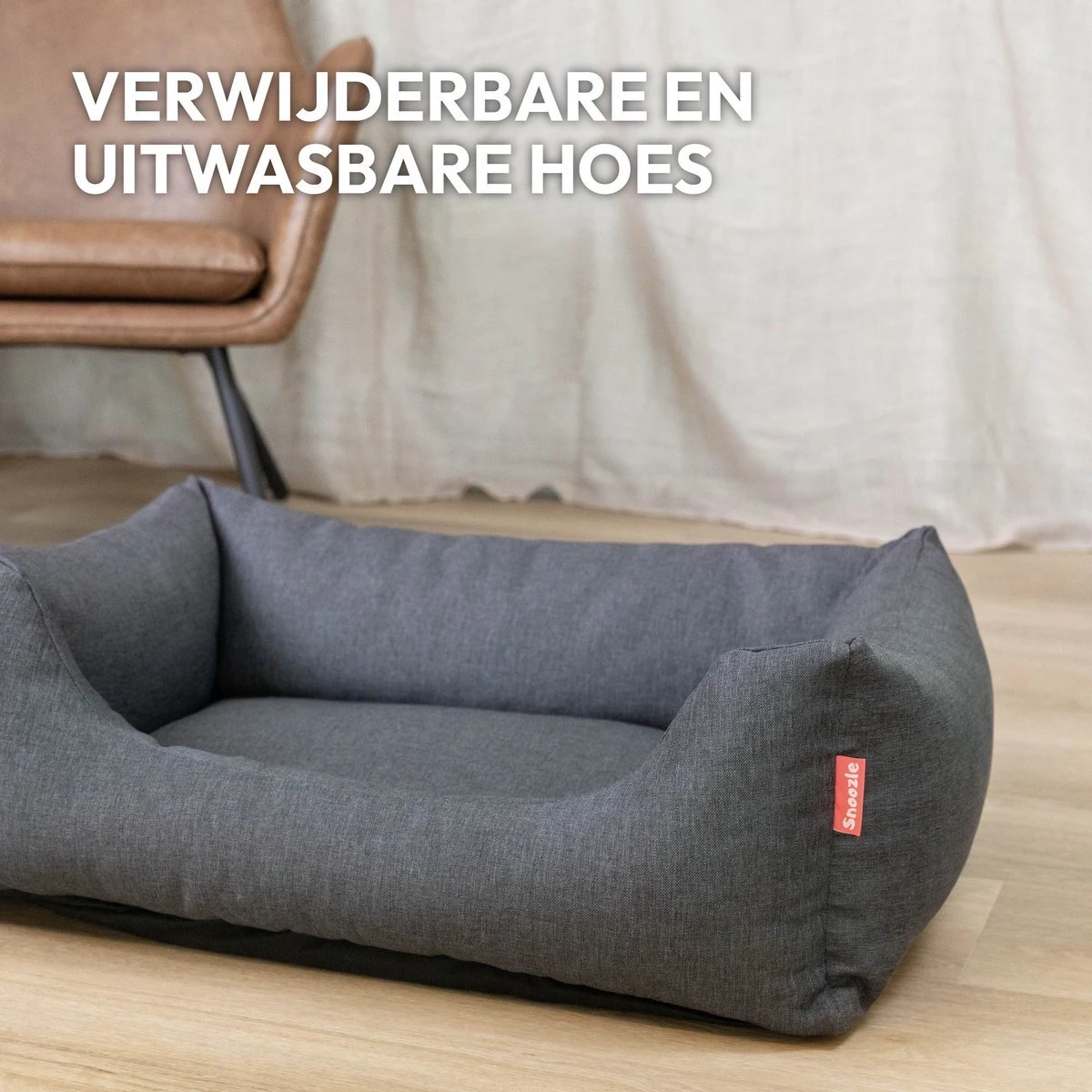 Snoozle Hondenmand - Zacht En Luxe Hondenkussen - Hondenbed - Wasbaar - Hondenmanden - 80 X 60cm 3 Snoozle Hondenmand - Zacht En Luxe Hondenkussen - Hondenbed - Wasbaar - Hondenmanden - 80 X 60cm - Afbeelding 3