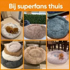 Happysnoots Hondenmand Met Rits - 80cm - Hondenbed - Donut Dog Bed - Fluffy - Grijs - Wasbaar -Hondenbenodigdheden Korting 1200x1200 1325