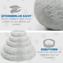 Pawzle Hondenmand - Donut Hondenkussen - Kattenmand - Bed Voor Honden & Katten - Wasbaar - 100cm - Grijs 11 Pawzle Hondenmand - Donut Hondenkussen - Kattenmand - Bed Voor Honden & Katten - Wasbaar - 100cm - Grijs -Hondenbenodigdheden Korting 1200x1200 1352