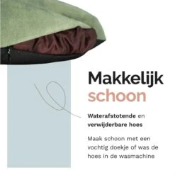 Rexproduct Hondenkussen - Hondenmand - Hondenbed Met Rits En Wasbaar - Manden & Kussens 90 X 110 CM - 0 Tot 80 Kg - SoftPet Groen -Hondenbenodigdheden Korting 1200x1200 1383