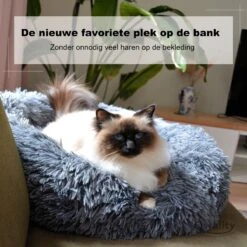 Hondenmand Donut – 70 Cm - Honden Mand – Pluche – Fluffy – Extra Zacht - Kattenmand - Hondenkussen – Kattenkussen – Bed - Wasbaar Met Rits – Hondenmanden – Rond – Bank – Grijs - Qwality -Hondenbenodigdheden Korting 1200x1200 1458