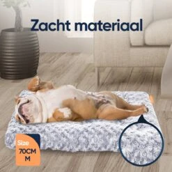 Happysnoots Hondenkussen 70 X 50cm - Hondenbed - Donut Dog Bed - Fluffy - Grijs - Wasbaar -Hondenbenodigdheden Korting 1200x1200 1468