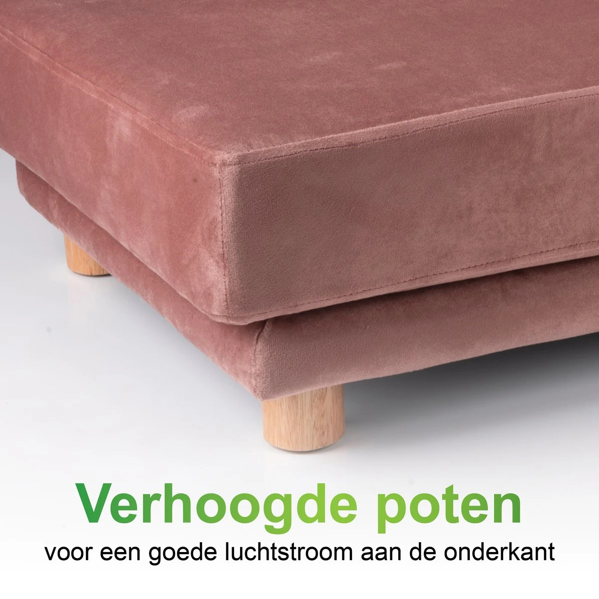Maxxpro Katten- En Hondenbank - Roze - Verhoogd Met Houten Poten - Fluweel Materiaal - 90 X 44 X 34 CM - Huisdieren Tot 80 KG 3 Maxxpro Katten- En Hondenbank - Roze - Verhoogd Met Houten Poten - Fluweel Materiaal - 90 X 44 X 34 CM - Huisdieren Tot 80 KG - Afbeelding 3