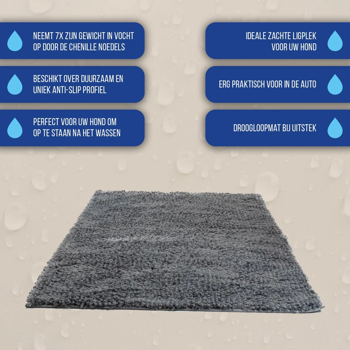 Royal Dry Deurmat Voor Huisdieren – Hondenmat Voor In De Auto – Ideale Zachte Ligplaats Voor Honden – 66x91 Cm (maat M) – Microfiber Chenille – Geschikt Voor Honden En Overige Huisdieren 9 Royal Dry Deurmat Voor Huisdieren – Hondenmat Voor In De Auto – Ideale Zachte Ligplaats Voor Honden – 66x91 Cm (maat M) – Microfiber Chenille – Geschikt Voor Honden En Overige Huisdieren - Afbeelding 9