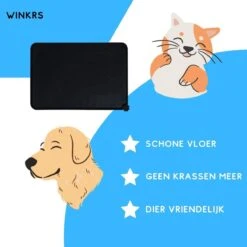 Winkrs - Placemat Voor Voerbak Van Hond Of Kat Huisdieren - Zwart Siliconen Waterdicht -Hondenbenodigdheden Korting 1200x1200 1545