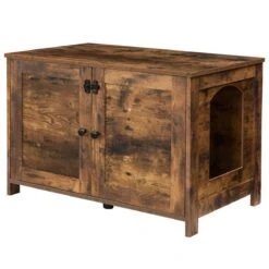 Houten Kattenhuis - Kattenkast Voor Binnen & Buiten - Kattenhok - Kattenhuisje Hout Met Deur En Gat - Hondenhok Voor Kleine Honden - 80 X 50 X 55 Cm -Hondenbenodigdheden Korting 1200x1200 1554