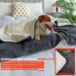 Hondendeken, Fleece, Waterdicht, Wasbaar, Hondenmat, Huisdier, Warme Zachte Deken Voor Hondendeken, Kattendeken, Deken Voor Katten En Honden, Waterdichte Deken Voor Bank, Bed, 150 X 127 Cm -Hondenbenodigdheden Korting 1200x1200 1570