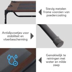 Hondenbed - Hondenstretcher - Honden Ligbed - L - Draagbaar - 92Lx76Bx18H Cm - Bruin -Hondenbenodigdheden Korting 1200x1200 1588