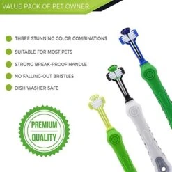 Merkloos Tandenborstel - Voor Huisdieren - Honden - 3 Zijdig - Multi-Hoek - Schoonmaken - Tanden - Slechte Adem - Tandsteen - Tandenborstel - Gezondheid - Blauw -Hondenbenodigdheden Korting 1200x1200 1617