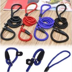 LOUZIR Cesar Millan Sliplijn -Nylon - Hondenriem -verstelbaar- Zwart - 130 Cm -Hondenbenodigdheden Korting 1200x1200 1641