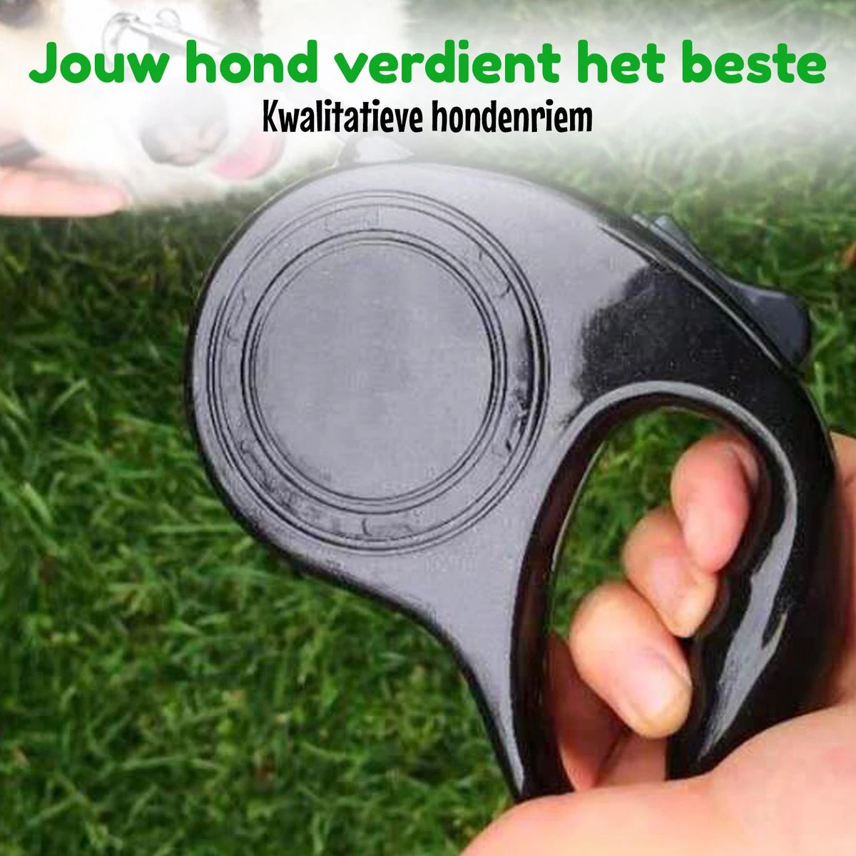 HGMD® Hondenriem - Hondenlijn 5 Meter- Innovatieve Remsysteem - Hondenriem - Zwart - Flexi Bele Rollijn - <20 Kg 2 HGMD® Hondenriem - Hondenlijn 5 Meter- Innovatieve Remsysteem - Hondenriem - Zwart - Flexi Bele Rollijn - <20 Kg - Afbeelding 2
