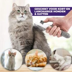 Kattenborstel - Hondenborstel - Pluizenverwijderaar - Haarverwijderaar Voor Huisdieren - Hondenkam - Kattenkam - Huisdierhaar Verwijderaar - Ontpluizer - Kattenhaar & Hondenhaar Verwijderaar - Voor Langharig & Kortharig - Grijs -Hondenbenodigdheden Korting 1200x1200 170