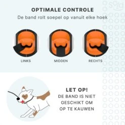 Hondenriem Tape - 5 Meter - Medium - Voor Honden <25 Kg - Zwart-Wit -Hondenbenodigdheden Korting 1200x1200 1724