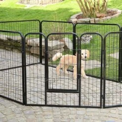 Merkloos Topmast Premium Puppyren - 80 Cm Hoog - 640 Cm Omtrek - Hondenren - Hondenhok - Antraciet -Hondenbenodigdheden Korting 1200x1200 1819