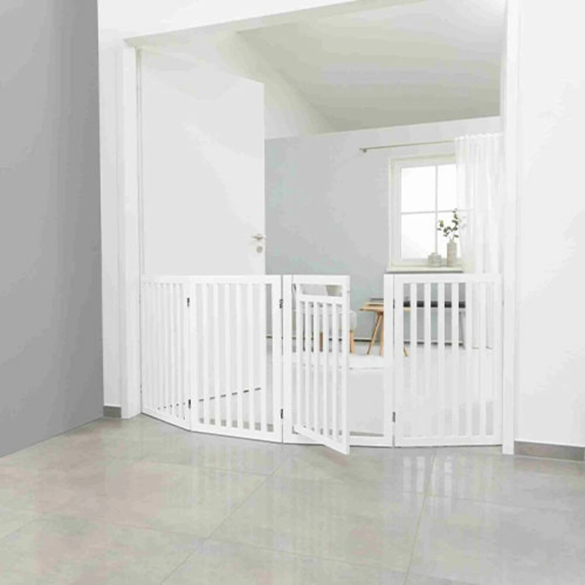 Trixie Hondenhek Met Deur Wit - 60-160 X 81 CM 5 Trixie Hondenhek Met Deur Wit - 60-160 X 81 CM - Afbeelding 5