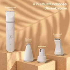 Revo Goods Professionele 4 In 1 Hondentondeuse Set -Ideaal Voor Honden En Andere Huisdieren - Slijper Inbegrepen -Draadloos - Ultra Stil -Hondenbenodigdheden Korting 1200x1200 183