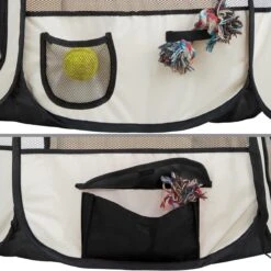 Dailyibed Opvouwbare Puppyren - Zwart - 115x115x58 Cm - Incl. Draagtas - Incl. Voederbak -Hondenbenodigdheden Korting 1200x1200 1830