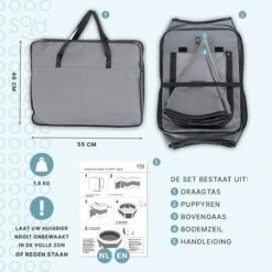 Puppyren - Hondenren - Opvouwbaar - Ook Geschikt Voor Katten En Knaagdieren - Maat M - Grijs - (ØxH) 91x52 Cm 13 Puppyren - Hondenren - Opvouwbaar - Ook Geschikt Voor Katten En Knaagdieren - Maat M - Grijs - (ØxH) 91x52 Cm -Hondenbenodigdheden Korting 1200x1200 1894
