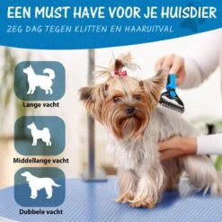 Woodoro 2-Zijdige Kattenkam Voor Ondervacht - Voorkomt Haaruitval - Verwijdert Klitten -Hondenbenodigdheden Korting 1200x1200 191