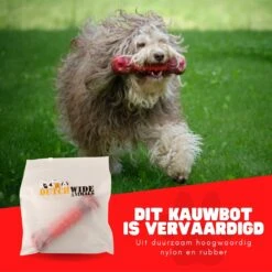 Kauwbot Hond Extra Sterk Kauwspeelgoed Melk Geur Smaak Honden Speelgoed - Rood Wit - Dutchwide -Hondenbenodigdheden Korting 1200x1200 1974