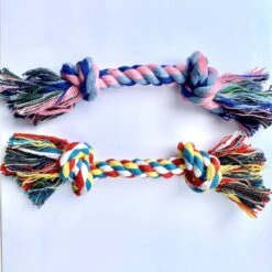 Flostouw Hond - Puppy - 18cm - Hondenspeelgoed - Mini - 2 Knopen - 23gram - Mini - Roze/Blauw -Hondenbenodigdheden Korting 1200x1200 1989