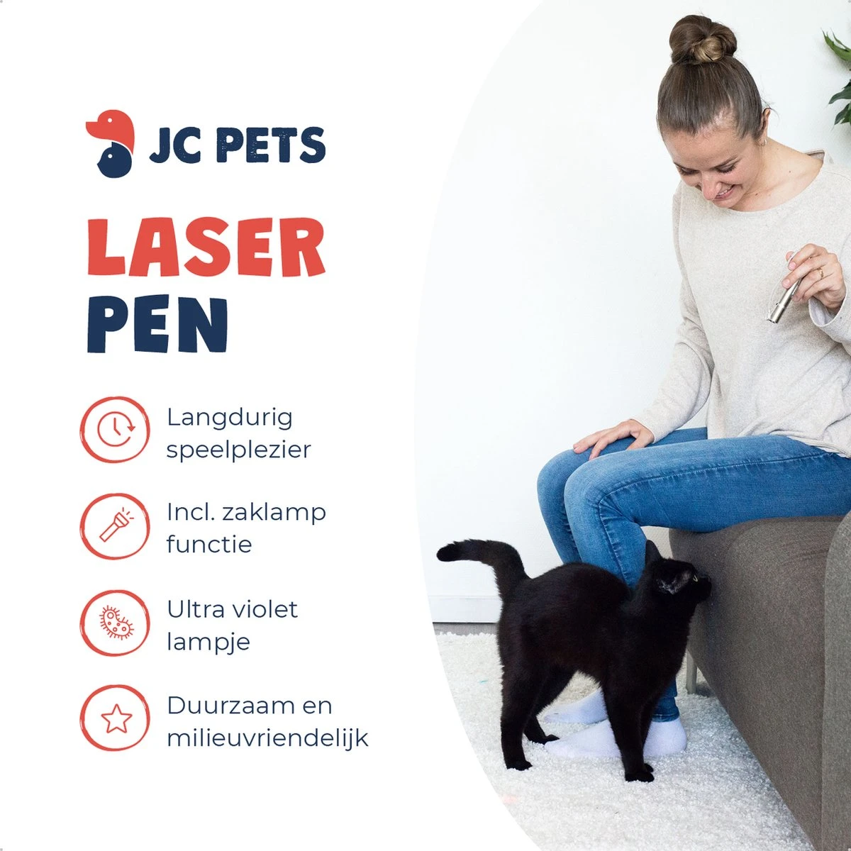 Laserpen - USB Oplaadbaar - Kattenspeeltjes - 7 Verschillende Standen - Laserlampje - RVS Zilver - Laser Pointer 2 Laserpen - USB Oplaadbaar - Kattenspeeltjes - 7 Verschillende Standen - Laserlampje - RVS Zilver - Laser Pointer - Afbeelding 2