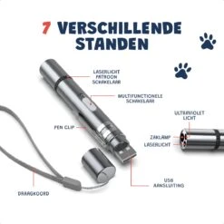 Laserpen - USB Oplaadbaar - Kattenspeeltjes - 7 Verschillende Standen - Laserlampje - RVS Zilver - Laser Pointer 11 Laserpen - USB Oplaadbaar - Kattenspeeltjes - 7 Verschillende Standen - Laserlampje - RVS Zilver - Laser Pointer -Hondenbenodigdheden Korting 1200x1200 1996
