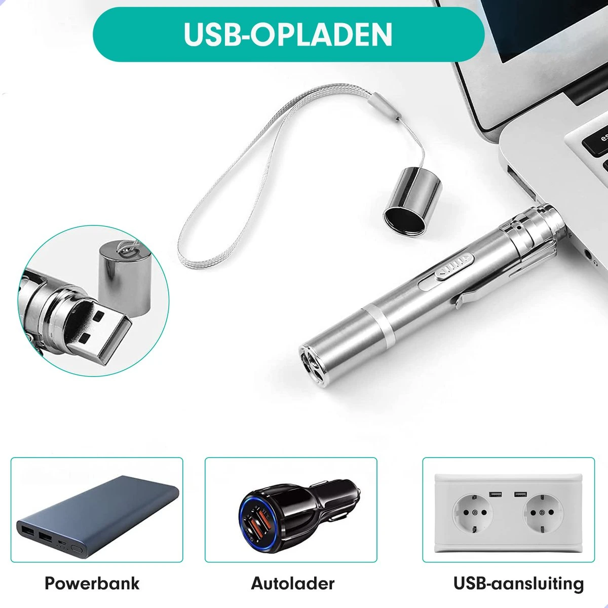 Laserpen - Kattenspeeltjes - Laser - Katten Speelgoed - Kattenspeelgoed - Laserlampje Kat - Speeltjes - Pointer - Lamp - Laserlampje - USB Oplaadbaar 2 Laserpen - Kattenspeeltjes - Laser - Katten Speelgoed - Kattenspeelgoed - Laserlampje Kat - Speeltjes - Pointer - Lamp - Laserlampje - USB Oplaadbaar - Afbeelding 2