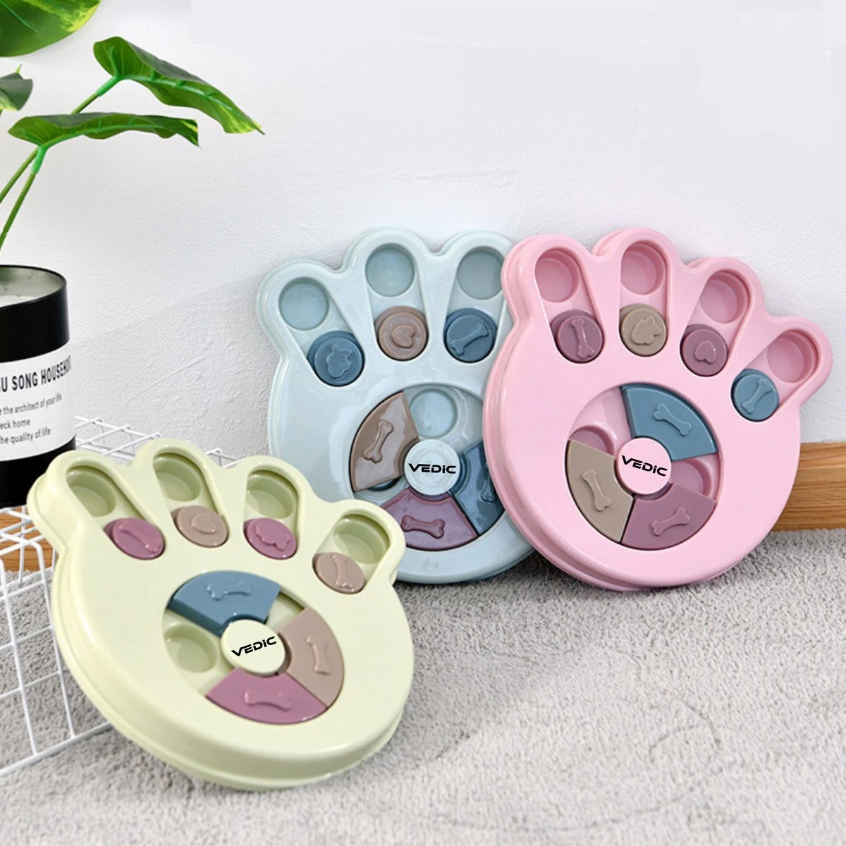 VEDIC® - Hondenpuzzel Hondenpoot Blauw - Intelligentiespeelgoed - Verschuifbare Verstopplekken - 23x23cm 4 VEDIC® - Hondenpuzzel Hondenpoot Blauw - Intelligentiespeelgoed - Verschuifbare Verstopplekken - 23x23cm - Afbeelding 4