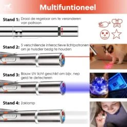 PetFriends Laserpen Voor Kat - USB Oplaadbaar - Laserpointer - Laserlampje - Kattenspeeltjes -Hondenbenodigdheden Korting 1200x1200 2051