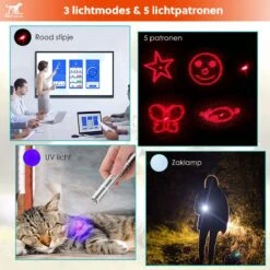 PetFriends Laserpen Voor Kat - USB Oplaadbaar - Laserpointer - Laserlampje - Kattenspeeltjes -Hondenbenodigdheden Korting 1200x1200 2052