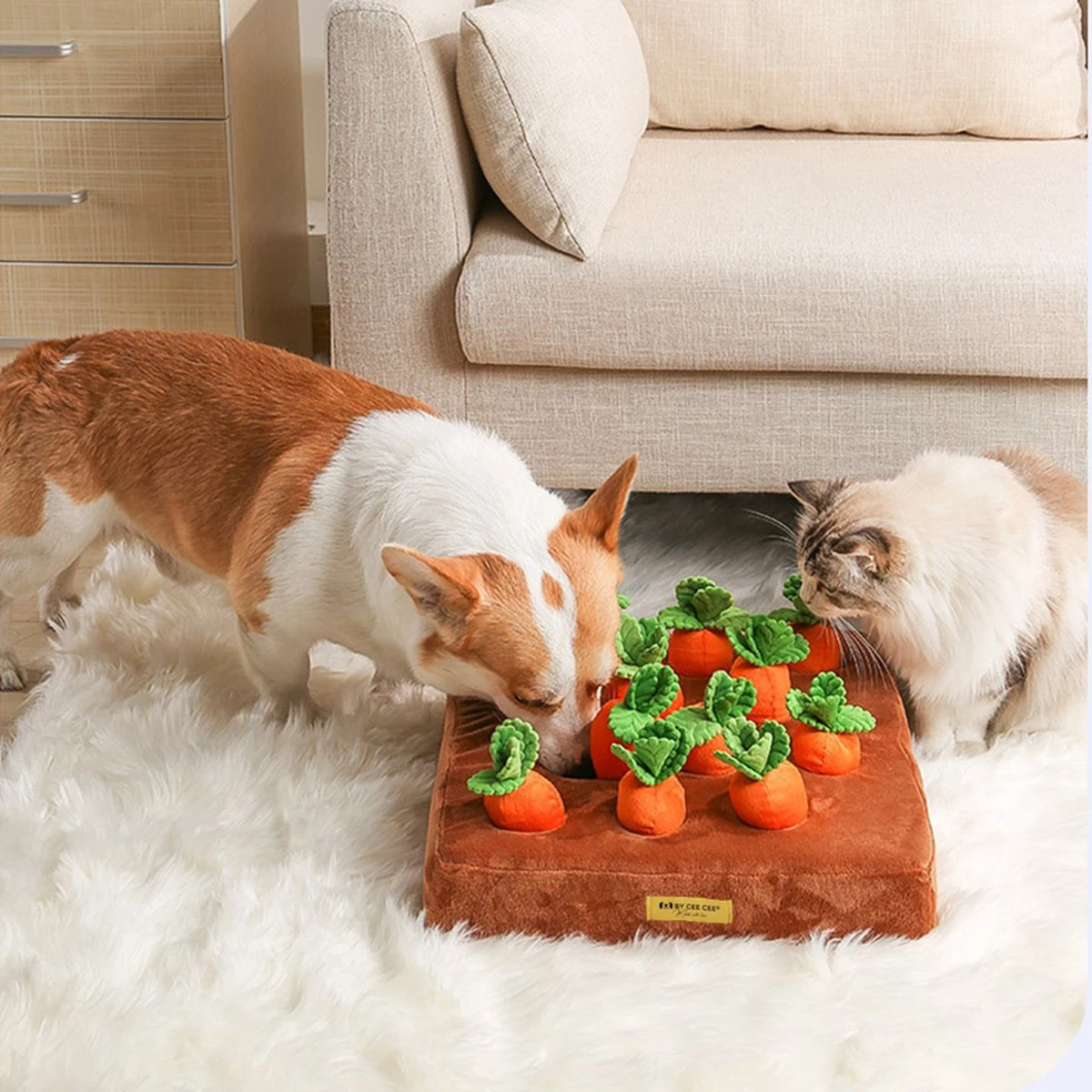 Snuffelmat Hond – Denkspel Hond – Honden Speelgoed – Hondenspel – Wortelveld 3 Snuffelmat Hond – Denkspel Hond – Honden Speelgoed – Hondenspel – Wortelveld - Afbeelding 3