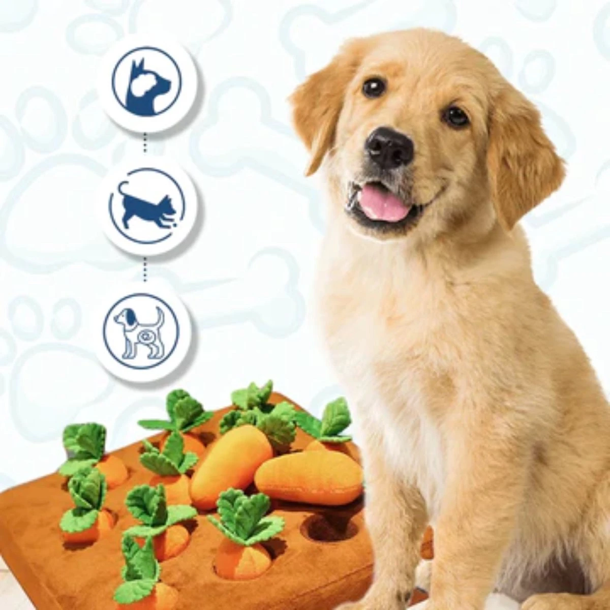 Snuffelmat Hond – Denkspel Hond – Honden Speelgoed – Hondenspel – Wortelveld 7 Snuffelmat Hond – Denkspel Hond – Honden Speelgoed – Hondenspel – Wortelveld - Afbeelding 7