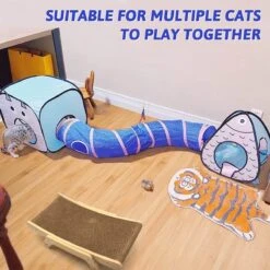 Fuegobird Kattentunnel - Tent+Tunnel 3 In 1 - Blauw/Roze -Hondenbenodigdheden Korting 1200x1200 2070