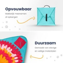 Snuffelmat 70x70cm Inclusief Rubberen Massage Bal & E-book - Speelmat Hond - Denkspel Hond - Puppy Speelgoed - Anti Schrok Mat - Honden Snoepjes - Cadeau Tip -Hondenbenodigdheden Korting 1200x1200 2074