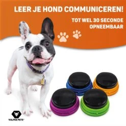 Vulpes Pets® PRO Praatknop Voor Honden Met Speelmat - Dogbuttons - Laat Uw Huisdier Spreken - Hondenspeelgoed - Honden Training - Inclusief E-Book En Speelmat -Hondenbenodigdheden Korting 1200x1200 2100