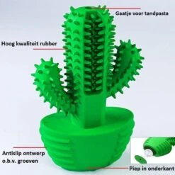 Tandenborstel + TANDPASTA Hond Melk Geur Smaak En Piep Honden Speelgoed - Cactus Dog Toy Tandverzorging Kauwbotten Hondenspeelgoed Hondenbot Kauwstaaf Tanden Puppy Hondenspeeltje Sterk Kauwspeelgoed - Dutchwide -Hondenbenodigdheden Korting 1200x1200 2130