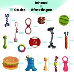 Petloverz – Honden Speelgoed Set – Honden Speeltjes – Knuffel - Speelgoed – Intelligentie – 15 Speeltjes -Hondenbenodigdheden Korting 1200x1200 2192