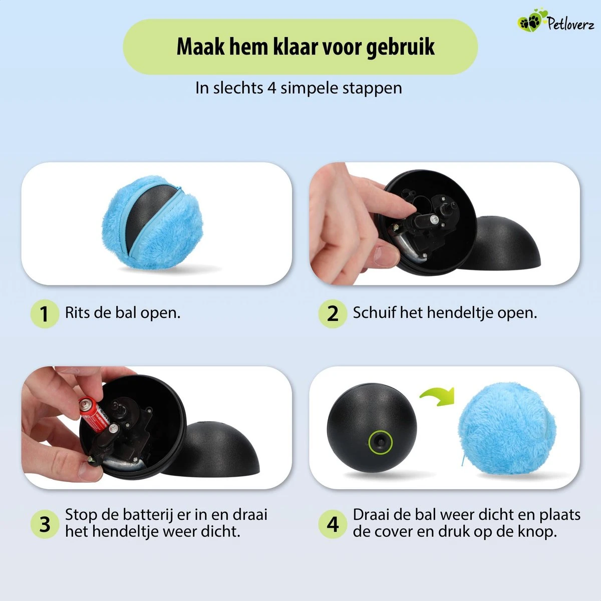 Petloverz Magic Roller Ball – Honden Speelgoed – Premium Automatische Rollende Bal 5 Petloverz Magic Roller Ball – Honden Speelgoed – Premium Automatische Rollende Bal - Afbeelding 5