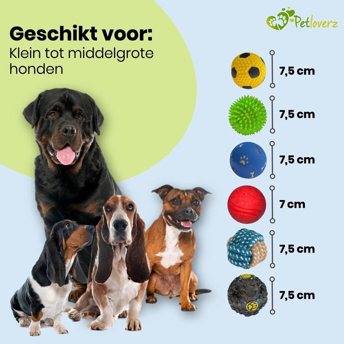 Petloverz Ballen Set - Honden Speelgoed - Intelligentie - Ballen - 6 Stuks 4 Petloverz Ballen Set - Honden Speelgoed - Intelligentie - Ballen - 6 Stuks - Afbeelding 4