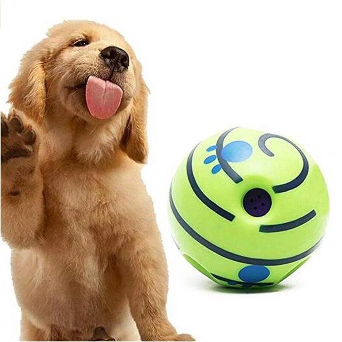 Interactieve Speelbal - Wiebel-Giechel Speelbal Voor De Hond - Hondenspeelgoed - 14cm 1 Interactieve Speelbal - Wiebel-Giechel Speelbal Voor De Hond - Hondenspeelgoed - 14cm