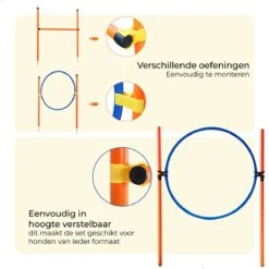 AYOO Agility Voor De Hond - Honden Agility Set - Honden Training - Honden Behendigheid Set - Honden Parcours - Training Huisdieren - Tunnel - Slalom - Horde - Draagzak - 21 Delig - GRATIS Speeltouw -Hondenbenodigdheden Korting 1200x1200 2321