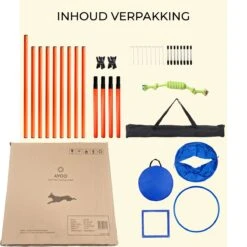 AYOO Agility Voor De Hond - Honden Agility Set - Honden Training - Honden Behendigheid Set - Honden Parcours - Training Huisdieren - Tunnel - Slalom - Horde - Draagzak - 21 Delig - GRATIS Speeltouw -Hondenbenodigdheden Korting 1200x1200 2323