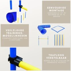 Agility Voor De Hond - Agility Set- Hondentunnel 300 Cm- Slalom Set - Horde - Startveld - Honden Behendigheidsset - 16 Delig - Tunnel - Slalom - Horde - Agility Set Voor De Hond - Agility Set -Hondenbenodigdheden Korting 1200x1200 2329