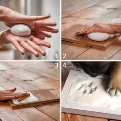 PIXETOOL Fotolijst Kleiafdruk - Gipsafdruk - Pootafdruk Hond - Puppy Speelgoed - Cadeau Voor Man - Cadeau Voor Vrouw - 3D Collage - 54 Extra Letters -Hondenbenodigdheden Korting 1200x1200 2419