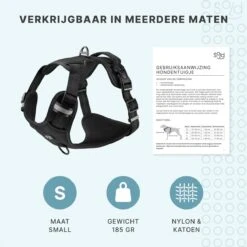 Hondentuigje - Anti-Trek Tuig - Hondenharnas - Y Tuig Hond - Reflecterend - Zwart - Maat S -Hondenbenodigdheden Korting 1200x1200 2459