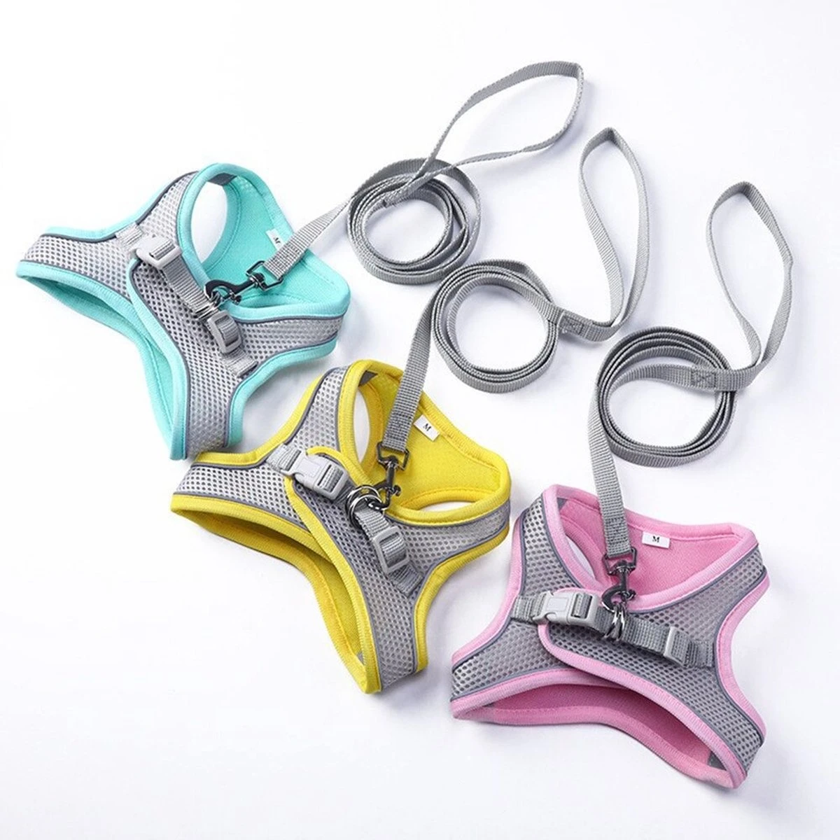 Hondentuigje Voor Kleine Puppy's & Kleine Honden - Blauw - Maat M 2 Hondentuigje Voor Kleine Puppy's & Kleine Honden - Blauw - Maat M - Afbeelding 2