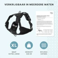 Hondentuigje - Anti-Trek Tuig - Hondenharnas - Y Tuig Hond - Reflecterend - Zwart - Maat XL -Hondenbenodigdheden Korting 1200x1200 2489