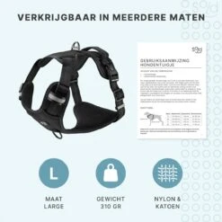 Hondentuigje - Anti-Trek Tuig - Hondenharnas - Y Tuig Hond - Reflecterend - Zwart - Maat L -Hondenbenodigdheden Korting 1200x1200 2528